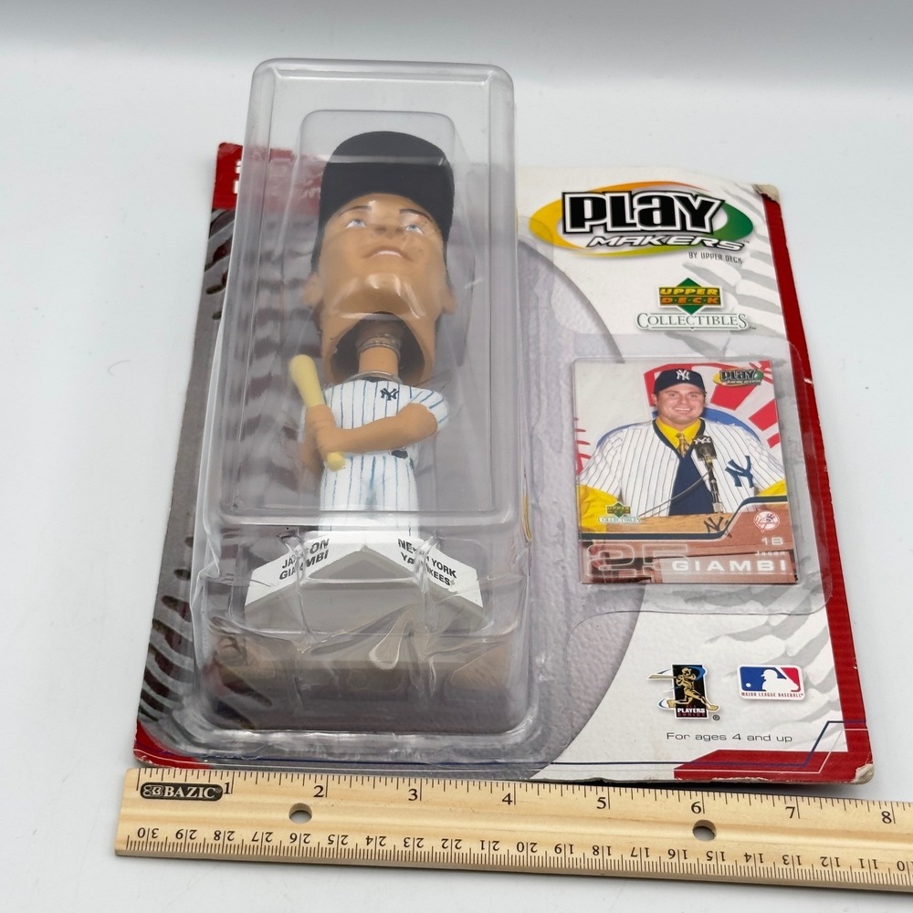 Upper Deck 2002 PlayMakers Jason Giambi New York Yankees Bobblehead‎ Card Sealed - Picture 4 of 8